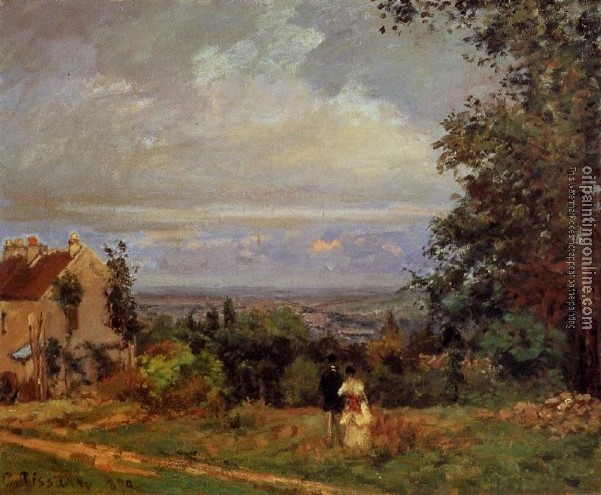 Pissarro, Camille - Landscape near Louveciennes